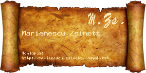 Marienescu Zsinett névjegykártya